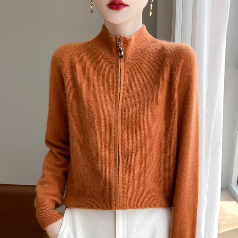 Женский кашемировый кардиган Qinghe кашемир 30% кашемир 70% шерсть осенне-зимний кашемировый кардиган мягкий и теплый