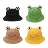 Winter Bucket Hat Polyester Plush Fisherman Caps for Women Men Keep Warm Cute Cartoon for Frog Style Trendy Accessories
