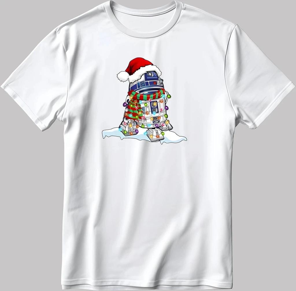 Women Tshirt Star Wars Creative Santa Merry Christmas Printed Short Sleeve T Shirt Streetwear Harajuku Female Casual Clothing