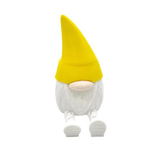 1/5Pcs 3D Printed Gnome Figurine with Articulated Legs Movable Joints Mini Faceless Dwarf Statue Decoration Stress Relief Fidget Toy