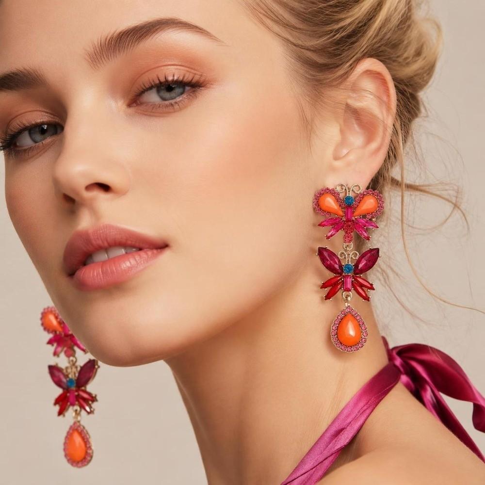 Retro Butterfly Earrings Personality Animal Earrings Creative Pendant Earrings Jewelry Gift
