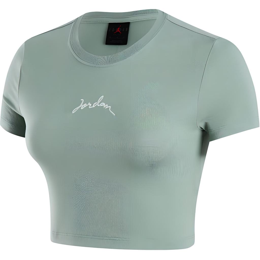 Jordan SS24 T Shirt Women's Smoke Gray Jade With Slight Green FN5721-304