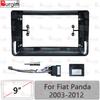 Рамка для магнитолы автомобиля Панель для Fiat Panda 2003-2012 9-дюймовый 2DIN Стерео Панель Жгут проводов Адаптер питания Декодер Canbus