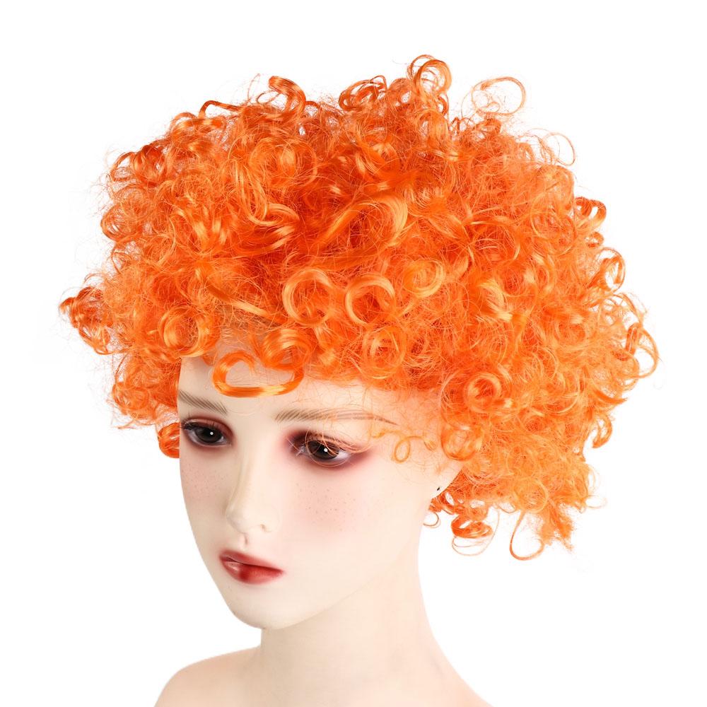Football Fans Wigs Clown Props Afro Curly Wigs Costume Party Funny Wig Synthetic Wigs Cosplay Hairs