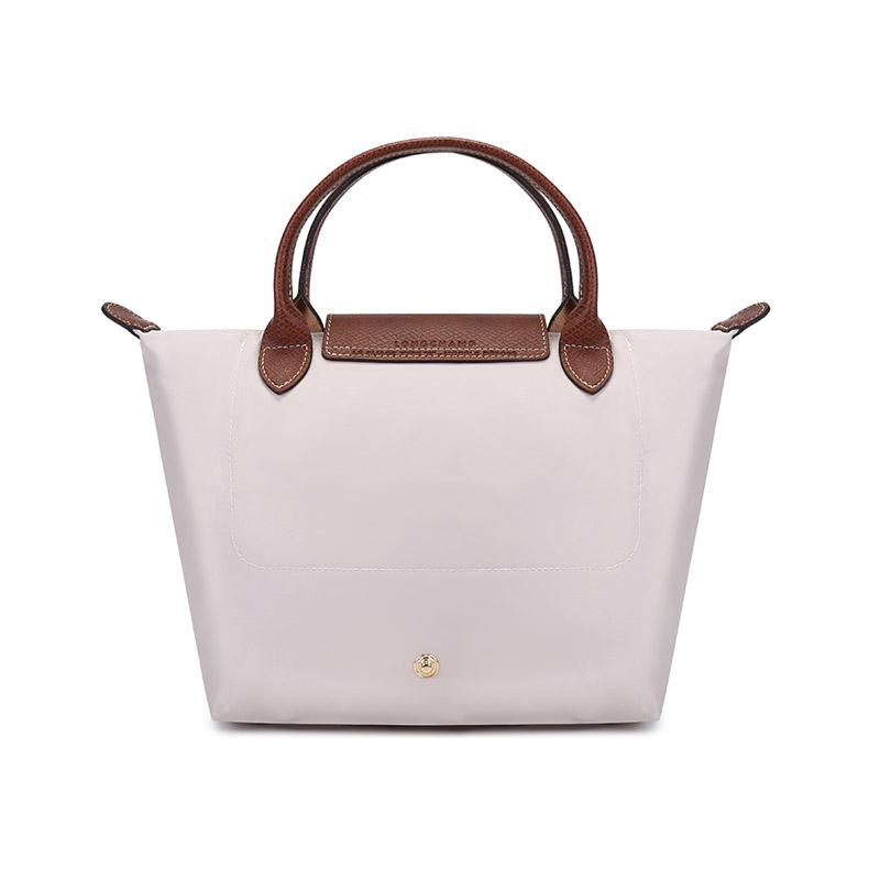 Longchamp Сумка-тоут Le Pliage 23 с короткими ручками из канваса и кожи, маленькая женская сумка-тоут, Бумага 1621089555