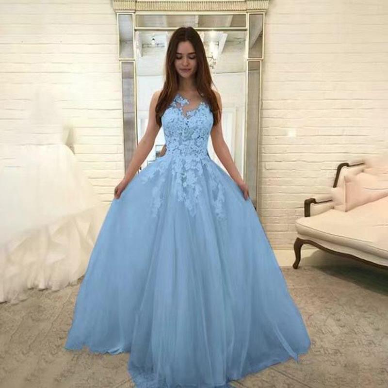Fashion 2025 Summer New Women's Sexy Lace Dress Wedding Dress Plain Elegant Sleeveless Fluffy Dress Long Dress
