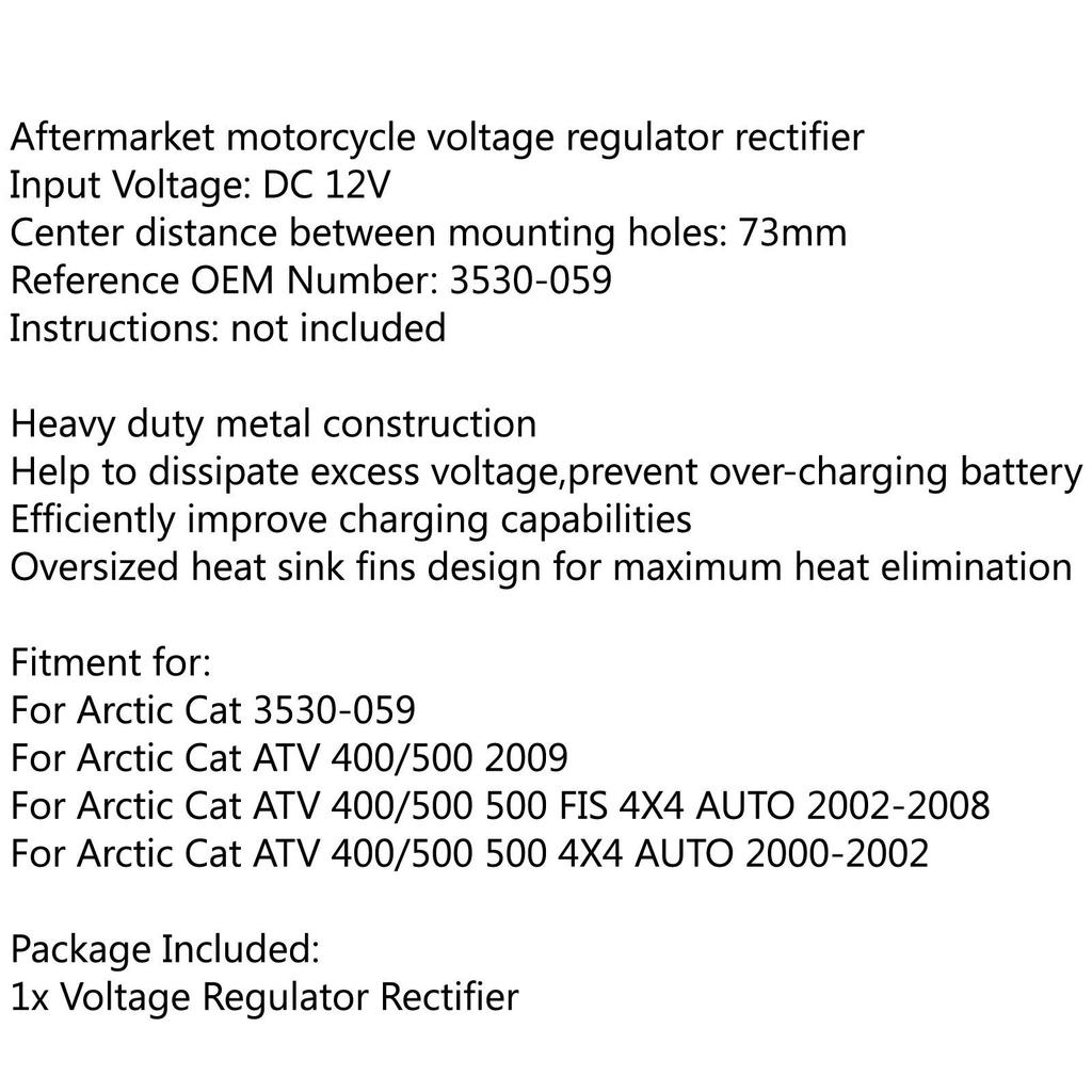 Регулятор напряжения выпрямитель для Arctic Cat ATV 400/500 FIS 4X4 AUTO 2000 2008