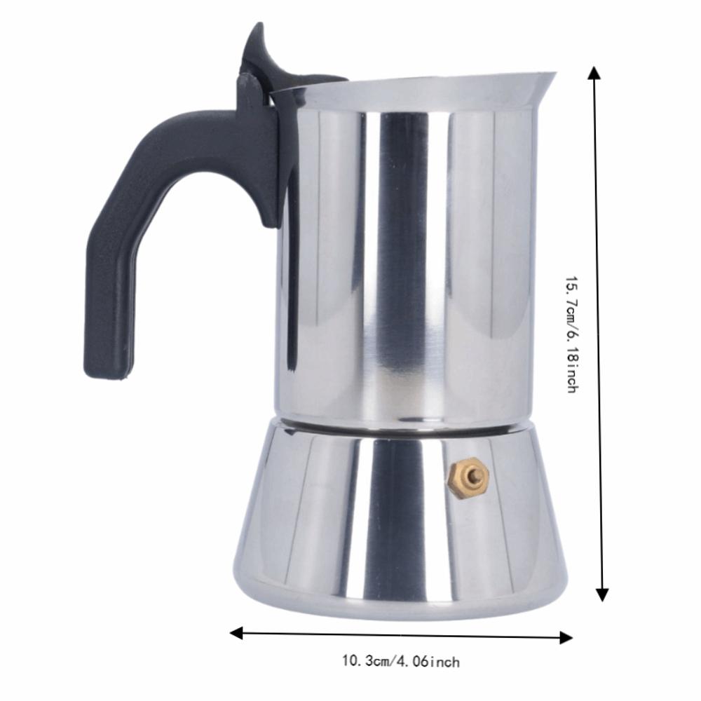 Mirror Polishing Finish Stainless Steel Coffee Pot Stovetop Espresso Maker Outdoor Brewing