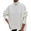 Women's new long-threaded sweater loose turtleneck autumn and winter knitted sweater