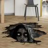 PVC Broken Design Wall Decal Realistic Door Sticker Halloween Ghost Wall Sticker  Prank
