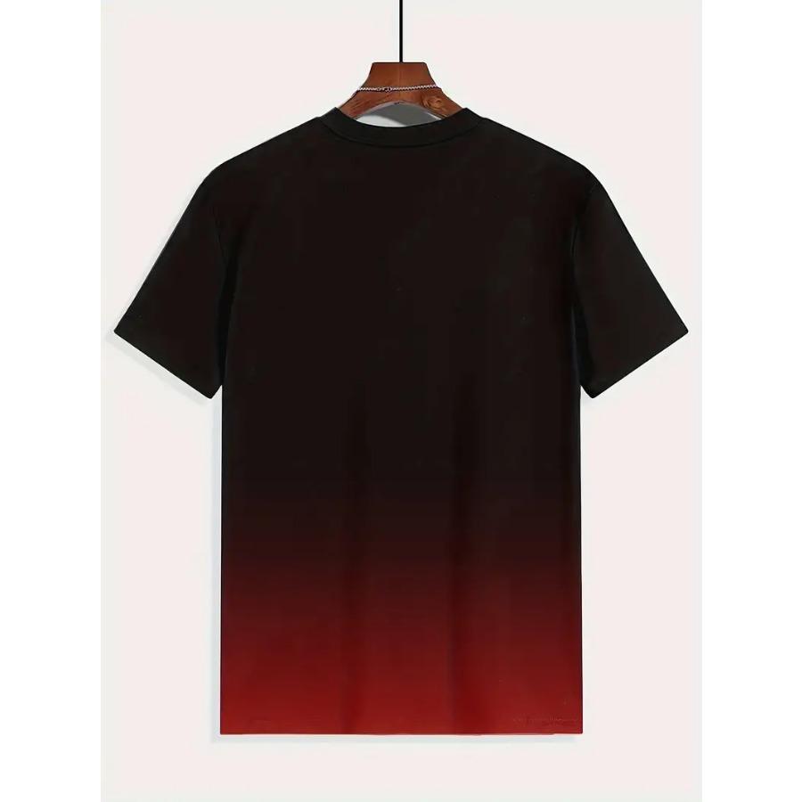 Стильная футболка с графическим принтом Paris в градиентных тонах - яркая футболка с коротким рукавом и круглым вырезом для мужчин - идеальная летняя одежда для активного отдыха с комфортом