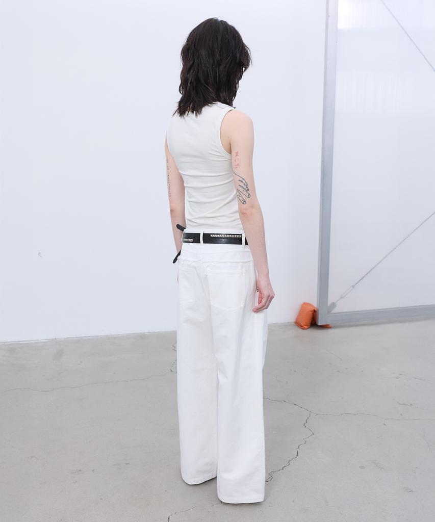 LCDC™ Frayed Line Detail Pants (White)