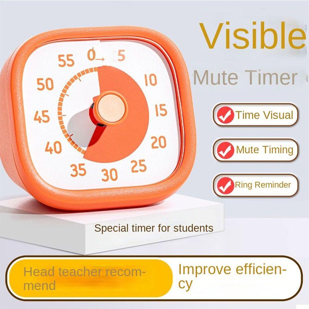 Ultra Silent Countdown Timer Square Kitchen Timer 60 Minutes Visual Timer  Reading Room