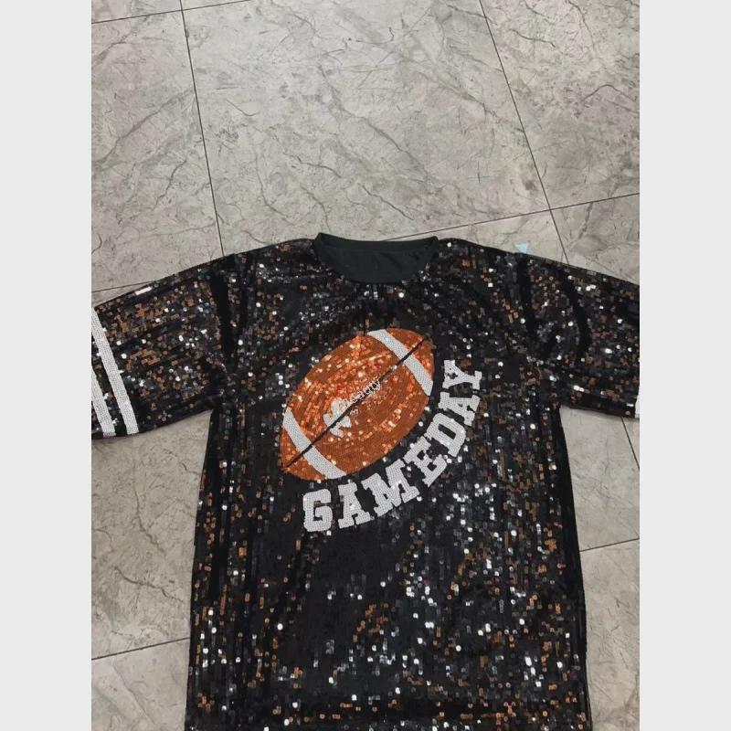 Расшитые пайетками женские рубашки и форма для регби и черлидинга