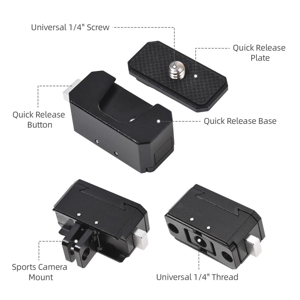 Быстросъемная пластина Штатив QR Пластина Адаптер для крепления камеры Быстрая настройка Алюминиевый сплав с 1/4 дюйма
