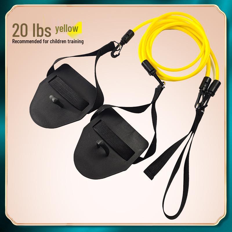 Freestyle Land Swimming Trainer: Resistance Bands with Arm Strength Ropes & Hand Paddles
