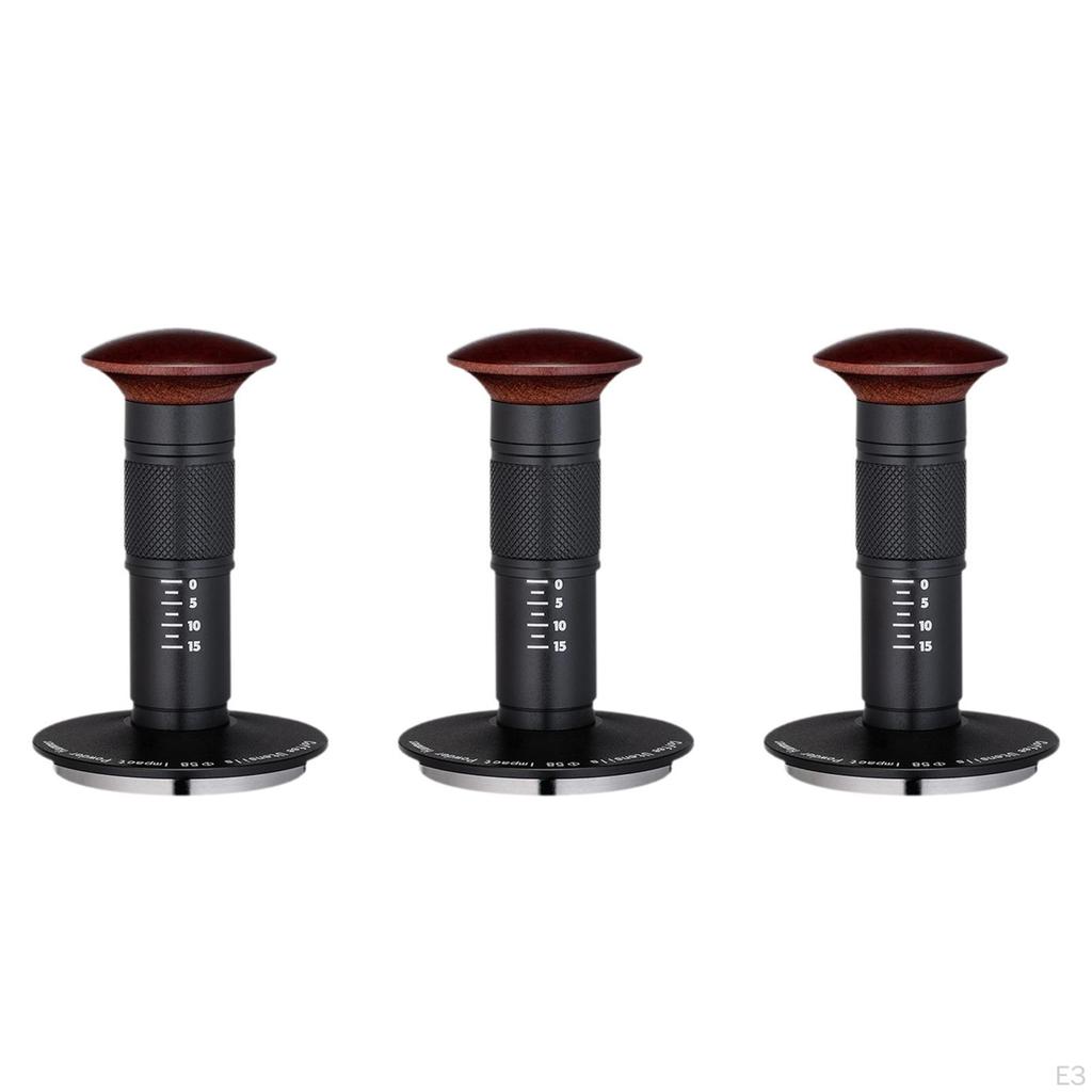 Adjustable Coffee Tamper, Aluminum Handle Espresso Stainless Steel Base for Hotel Kitchen