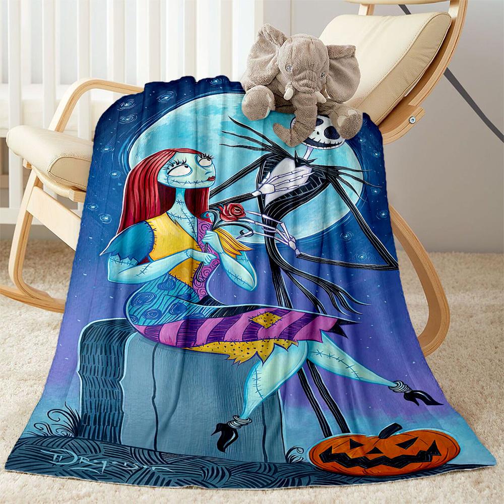 Christmas Nightmare Blanket Comfortable Suitable for Chair Couch Office Chair for All Seasons Modern Style Gift for Travel Home Birthdays
