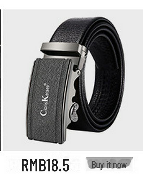 Men's Genuine Leather Crocodile Pattern Automatic Buckle Belt
