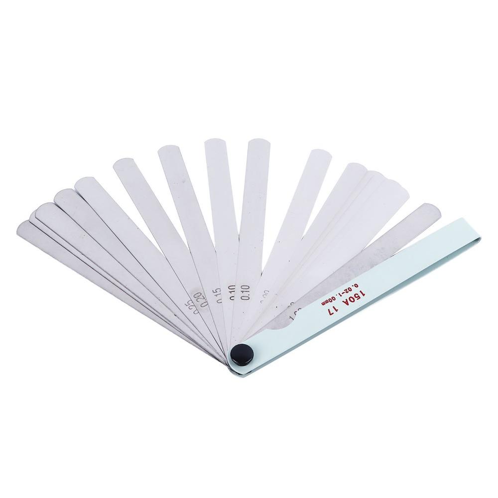 0.02 to 1.0mm Feeler Gauge 17 Blades Metric Feeler Gauge Industrial Clearance Inspection