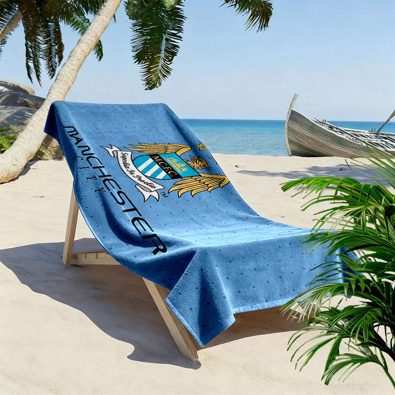 MCFC Print Beach Towel, Large Soft Quick Dry Towel for Beach Camping Swimming