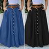 Женская юбка полной длины с высокой талией для отдыха и вечеринки, большие мешковатые макси-юбки