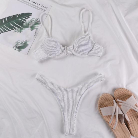 2 Pcs/Set Charming Bathing Suit Hot Sleeveless Sexy Backless Women Swimsuit for Water Activity