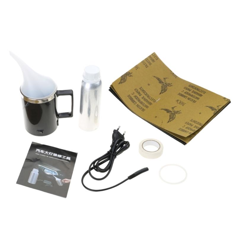 Glass Scratch Renovation Tool Car Headlamp Restoration with 200ml Liquid