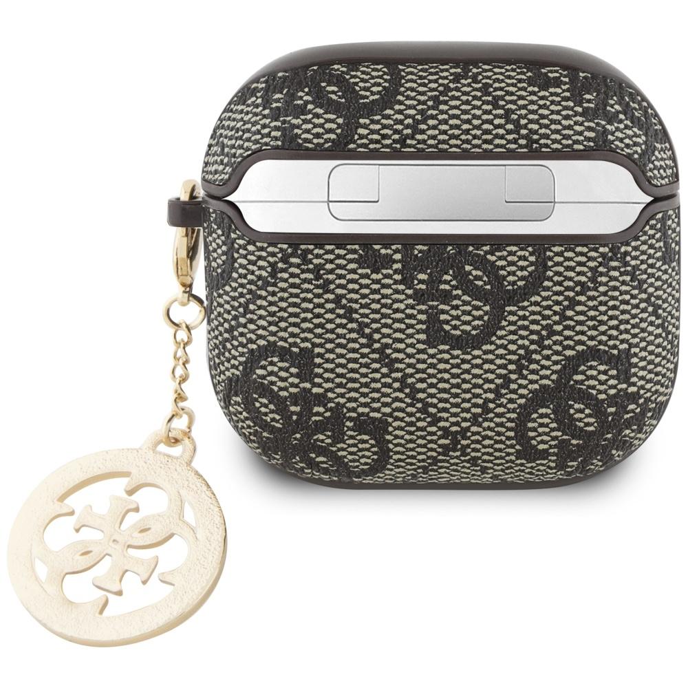 Etui Do Apple Airpods 4 Guess 4G Strass Charm Brązowe