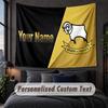 Custom Name Text Tapestry,Derby County Decorative Wall Hanging, Background Tapestry For Home Bedroom