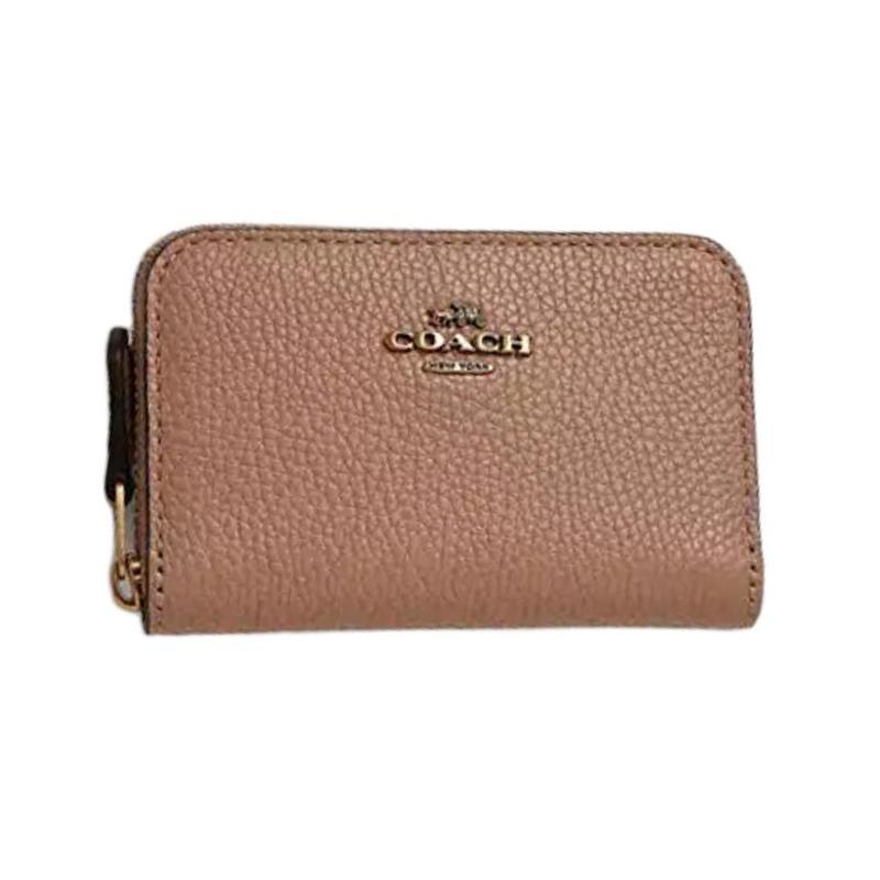 Coach Кошелек на молнии с логотипом Женский кошелек Коричневый C2476G-B4TP