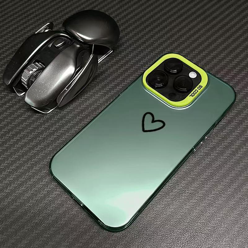 Простой чехол-сердечко для iPhone 17/16/15 Pro Max/14/13 Pro/12 - Совместим с европейскими и американскими моделями