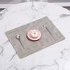 PU Leather Placemats Anti Slip Coaster Creative Dining Table Place Mats  Household
