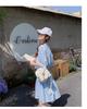 Женское летнее платье-рубашка в синюю полоску: Образ из двух частей в корейском стиле