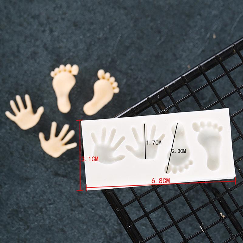 Мини-ножки в форме рук, силиконовые конфеты, шоколадный торт, креативный декор для торта