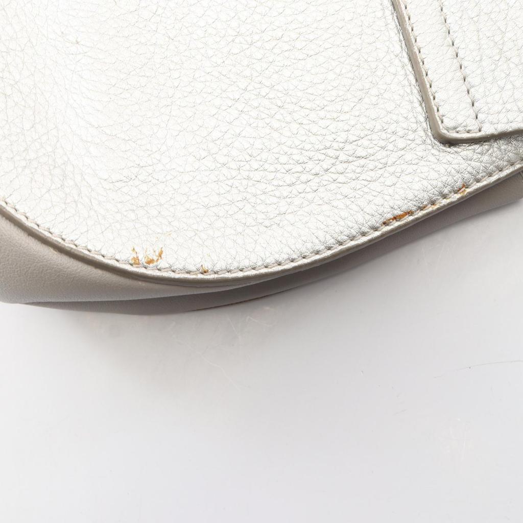 Used Chloe Drew Shoulder Bag leather Silver Used Women