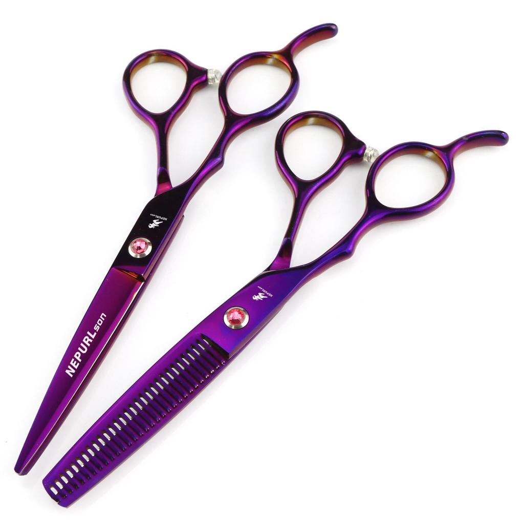 6,0-дюймовые финишные ножницы фиолетовые леворукие