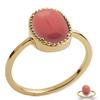 Позолоченное кольцо 'Клеопатра' золотой коралл - 12x9 мм