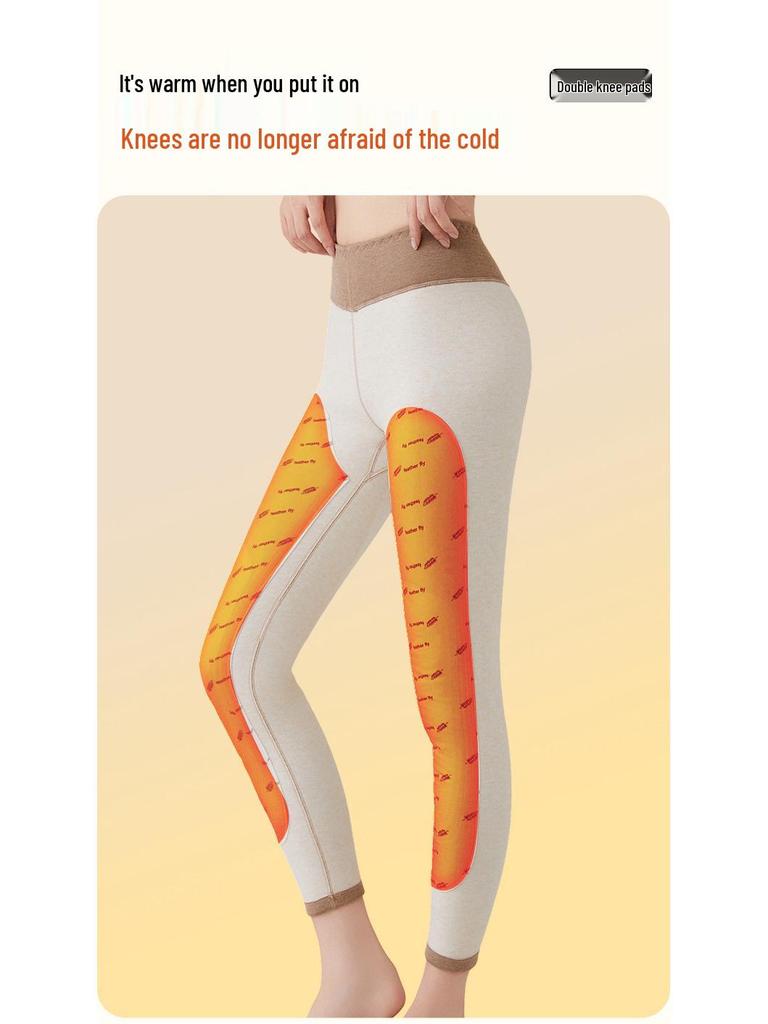 Очень теплые флисовые термобрюки с наколенниками, реагирующие на температуру, высокоэластичные, утягивающие, идеальные для холодной погоды