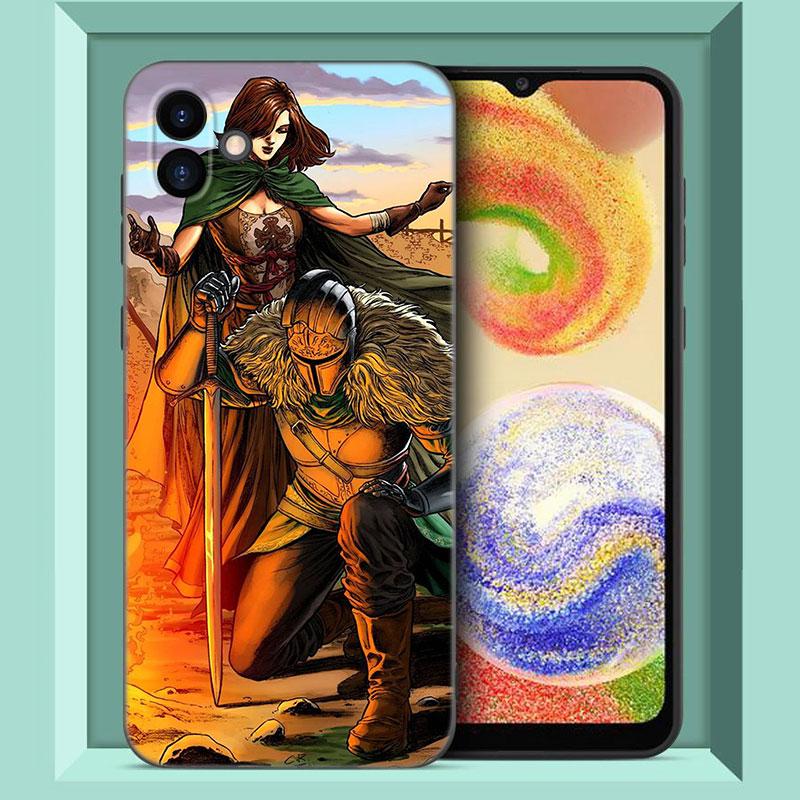 Игровой чехол для телефона Dark Souls из черного силикона для Samsung Galaxy A01 A03 Core A04 E A02 A05 A10 A20 A21 A30 A50 S A6 A8 Plus A7 2018