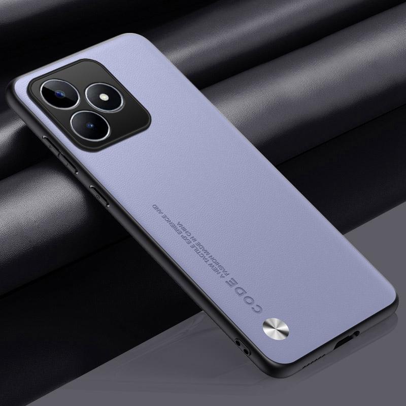 Роскошный чехол из искусственной кожи для Realme C51 C53 C55 4G, матовая задняя крышка, силиконовый чехол с полной защитой для Realme Narzo N53 N55