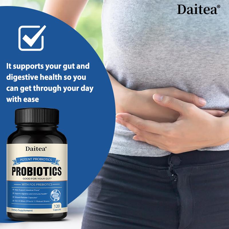 Potent Probiotics Dietary Supplement, With Prebiotic, 120 Capsules Per Bottle