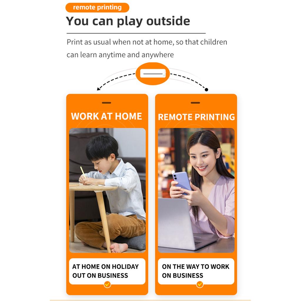 Портативный принтер Беспроводной бесструйный принтер поддерживает принтер для термобумаги размером 8,26 x 11,69 дюйма BT