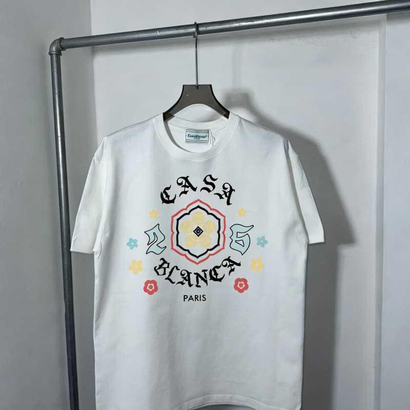 Casablanca Print Oversized Cotton Tee Unisex Loose Fit 2026 Casual Streetwear Teens Adults