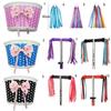 Holders Bike Front Carrier Scooter Handlebar Basket Hanging Retro Tassels Children Bicycle Storage