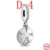 New Original Silver Color White Clover Dangle Diy Bead Fit European Charms Bracelet Bangles Diy Jewelry P418