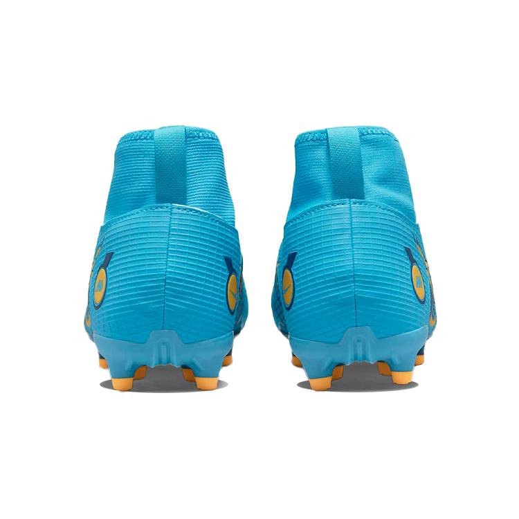 Nike Mercurial Superfly 8 Устойчивые к скольжению Амортизация Устойчивые к истиранию Средняя высота Детские Футбольные Бутсы Синие Детские DJ2854-484