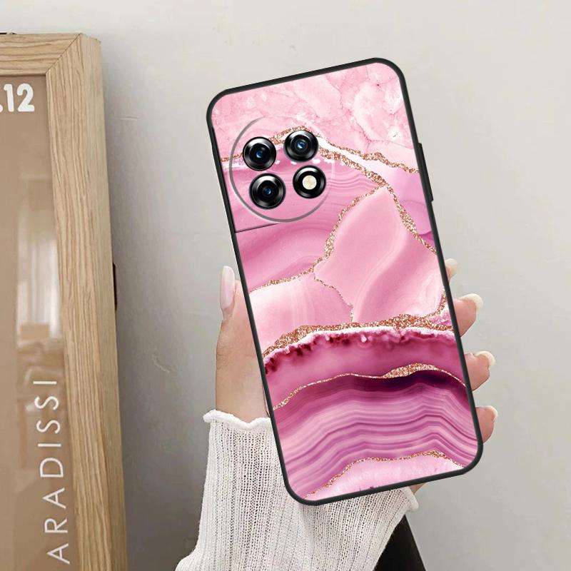 Чехол Teal Blue Gold Agate Marble для OnePlus 11 12 9 10 Pro 9R 10R 10T 12R OnePlus Nord N30 N20 N10 CE 4 2 3 Lite