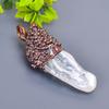 Fancy Crystal Rough Gemstone Copper Trendy Sisters Gift Ethnic Artisan Pendant V-3