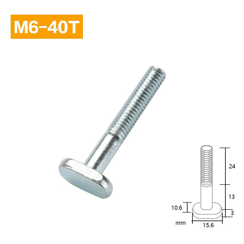 Woodworking T Block M6 Nut Handle Tighten Nuts Self-locking T Screw Slider T-Track Sliding Feather Board Retaining Ring Washers